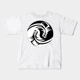 yin yang dragon Kids T-Shirt